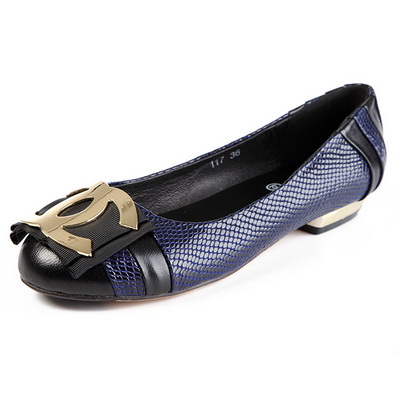 CHANEL Shallow mouth flat shoes Women--094